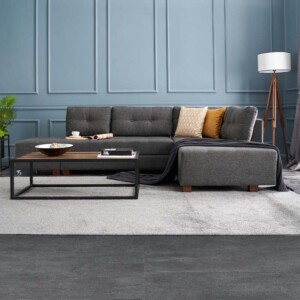 Γωνιακός καναπές - κρεβάτι Manama Megapap δεξιά γωνία υφασμάτινος χρώμα ανθρακί 280x206x85εκ. - Image 4