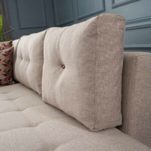 Γωνιακός καναπές - κρεβάτι Manama Megapap αριστερή γωνία υφασμάτινος χρώμα κρεμ 280x206x85εκ. - Image 5