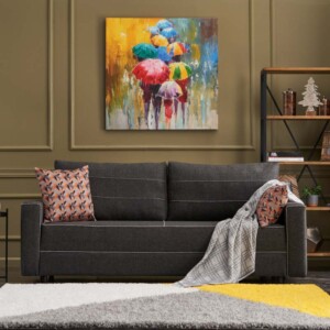 Καναπές - κρεβάτι Ece Megapap τριθέσιος υφασμάτινος χρώμα ανθρακί 215x90x88εκ. - Image 5