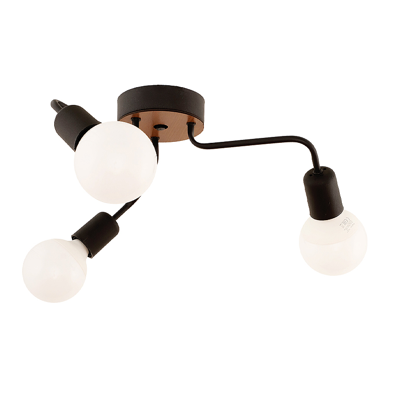 Φωτιστικό οροφής Salvi Megapap E27 μεταλλικό τρίφωτο χρώμα μαύρο 44x44x10εκ. Φωτιστικό οροφής Salvi Megapap E27 μεταλλικό τρίφωτο χρώμα μαύρο 44x44x10εκ.