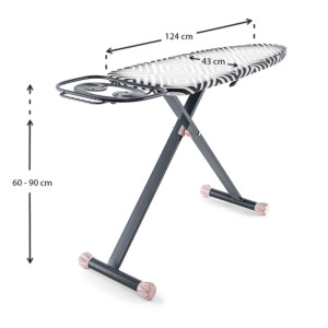 Σιδερώστρα ρούχων Valeria Perilla μεταλλική χρώμα ανθρακί 124x43x90εκ. - Image 3