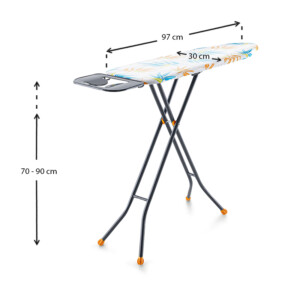 Σιδερώστρα ρούχων Alsu Perilla μεταλλική ανθρακί 97x30x90εκ. - Image 3