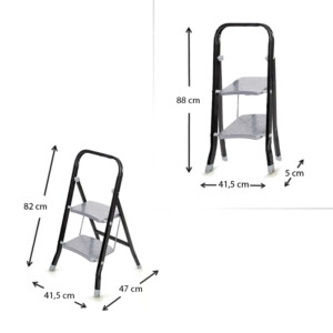 Σκαλοσκαμπό Class Perilla μεταλλικό 2 σκαλιών 45εκ. - Image 2
