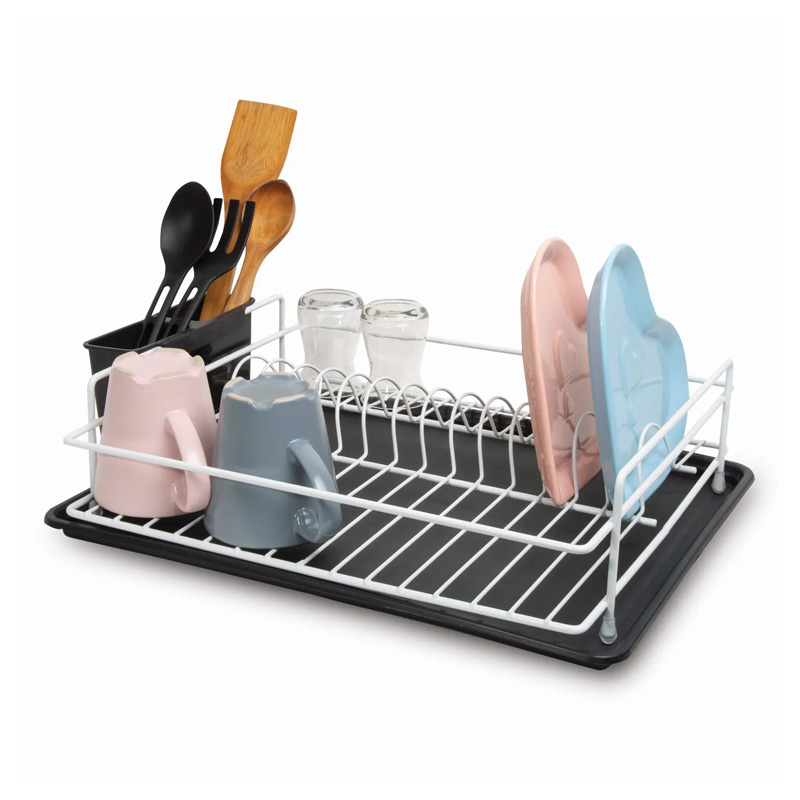 Πιατοθήκη μεταλλική Perilla χρώμα λευκό 46x33x12εκ. Πιατοθήκη μεταλλική Perilla χρώμα λευκό 46x33x12εκ.