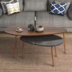 Τραπεζάκια βοηθητικά Elips Megapap χρώμα καρυδί - μαύρο εφέ μαρμάρου 116x46x46εκ. - Image 3