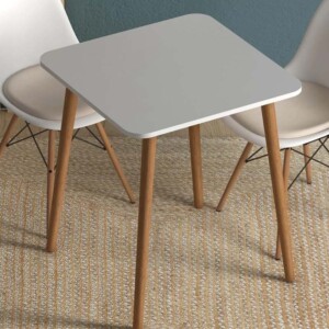 Τραπέζι Kare Megapap χρώμα λευκό 70x70x72εκ. - Image 3