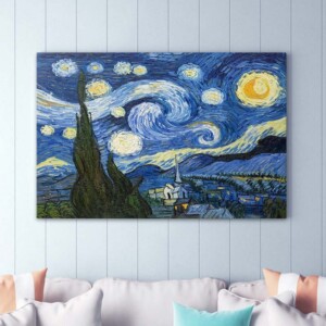 Πίνακας σε καμβά "Starry Night" Megapap ψηφιακής εκτύπωσης 100x70x3εκ. - Image 2