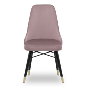 Καρέκλα τραπεζαρίας Venus Megapap από βελούδο χρώμα σάπιο μήλο - μαύρο/χρυσό πόδι 53x48x95εκ. - Image 4