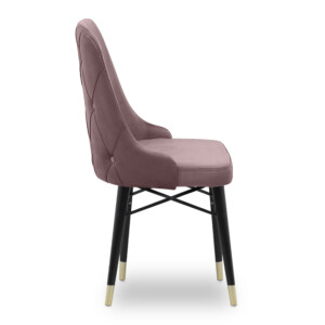 Καρέκλα τραπεζαρίας Venus Megapap από βελούδο χρώμα σάπιο μήλο - μαύρο/χρυσό πόδι 53x48x95εκ. - Image 5