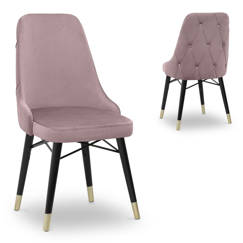 Καρέκλα τραπεζαρίας Venus Megapap από βελούδο χρώμα σάπιο μήλο - μαύρο/χρυσό πόδι 53x48x95εκ. Καρέκλα τραπεζαρίας Venus Megapap από βελούδο χρώμα σάπιο μήλο - μαύρο/χρυσό πόδι 53x48x95εκ.