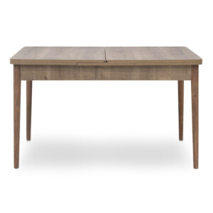 Τραπέζι Bruno Megapap επεκτεινόμενο από MDF/ ξύλο χρώμα ανοιχτό καρυδί 130/168x80x77εκ. - Image 4