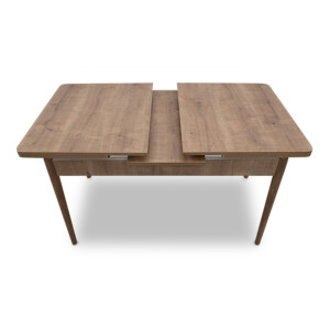 Τραπέζι Bruno Megapap επεκτεινόμενο από MDF/ ξύλο χρώμα ανοιχτό καρυδί 130/168x80x77εκ. - Image 6