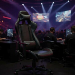 Καρέκλα γραφείου Gaming Alonso Megapap από τεχνόδερμα χρώμα μαύρο 67x70x125/135 εκ. - Image 3