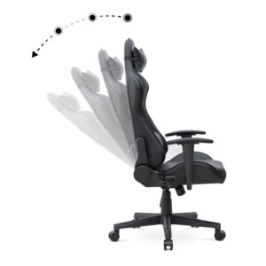 Καρέκλα γραφείου Gaming Alonso Megapap από τεχνόδερμα χρώμα μαύρο 67x70x125/135 εκ. - Image 7