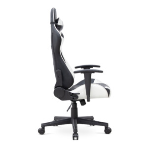 Καρέκλα γραφείου Gaming Alonso Megapap από τεχνόδερμα χρώμα λευκό - μαύρο 67x70x125/135 εκ. - Image 5