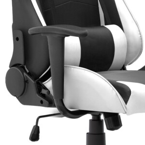 Καρέκλα γραφείου Gaming Alonso Megapap από τεχνόδερμα χρώμα λευκό - μαύρο 67x70x125/135 εκ. - Image 9