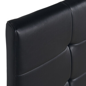 Κρεβάτι Sissy Megapap από τεχνόδερμα χρώμα μαύρο 160x200εκ. - Image 6