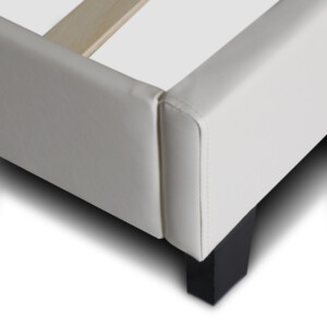 Κρεβάτι Sissy Megapap από τεχνόδερμα χρώμα λευκό 160x200εκ. - Image 7