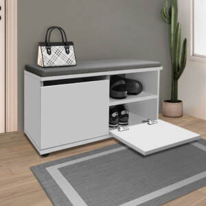 Παπουτσοθήκη Twain Megapap 8 ζευγών χρώμα λευκό 80x35x42εκ. - Image 3