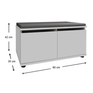 Παπουτσοθήκη Twain Megapap 8 ζευγών χρώμα λευκό 80x35x42εκ. - Image 5