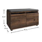 Παπουτσοθήκη Twain Megapap 8 ζευγών χρώμα καπνιστή καρυδιά 80x35x42εκ. - Image 5