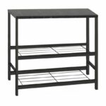 Τραπεζάκι βοηθητικό για φουρνάκι Mulligan Megapap μεταλλικό - μελαμίνης χρώμα μαύρο - εφέ μαρμάρου 80x40x80εκ. - Image 2