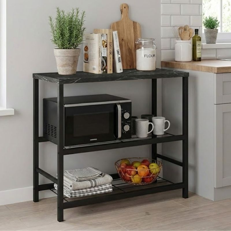 Τραπεζάκι βοηθητικό για φουρνάκι Mulligan Megapap μεταλλικό - μελαμίνης χρώμα μαύρο - εφέ μαρμάρου 80x40x80εκ. Τραπεζάκι βοηθητικό για φουρνάκι Mulligan Megapap μεταλλικό - μελαμίνης χρώμα μαύρο - εφέ μαρμάρου 80x40x80εκ.