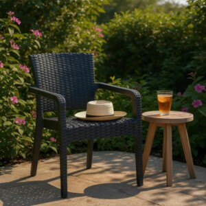 Πολυθρόνα πολυπροπυλενίου Clio Megapap recycled χρώμα ανθρακί 57x55x86εκ. - Image 2