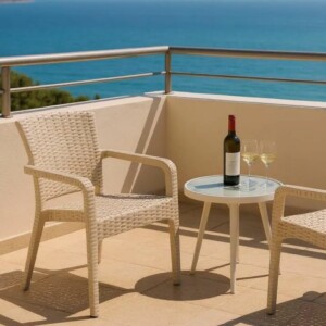 Πολυθρόνα πολυπροπυλενίου Clio Megapap recycled χρώμα cappuccino 57x55x86εκ. - Image 2