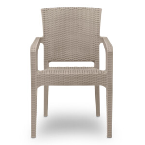 Πολυθρόνα πολυπροπυλενίου Clio Megapap recycled χρώμα cappuccino 57x55x86εκ. - Image 4