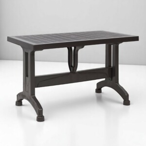 Τραπέζι πολυπροπυλενίου Callan Megapap χρώμα καφέ 120x70x73εκ. - Image 2