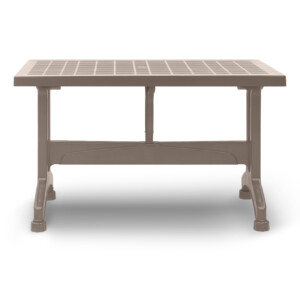 Τραπέζι πολυπροπυλενίου Callan Megapap χρώμα cappuccino 120x70x73εκ. - Image 3