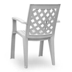 Πολυθρόνα πολυπροπυλενίου Kira Megapap χρώμα λευκό 58x52x87εκ. - Image 3