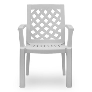 Πολυθρόνα πολυπροπυλενίου Kira Megapap χρώμα λευκό 58x52x87εκ. - Image 4