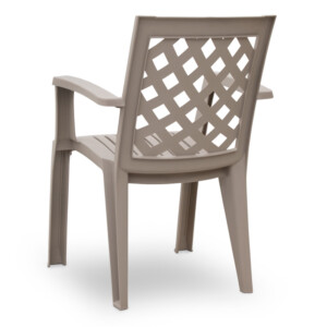 Πολυθρόνα πολυπροπυλενίου Kira Megapap χρώμα cappuccino 58x52x87εκ. - Image 3