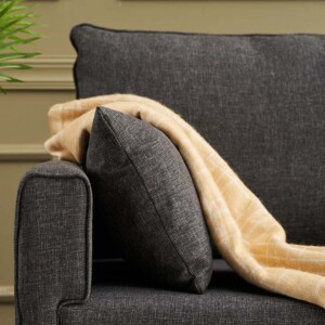 Καναπές Bella Megapap τριθέσιος υφασμάτινος χρώμα ανθρακί 208x81x85εκ. - Image 3