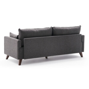 Καναπές Bella Megapap τριθέσιος υφασμάτινος χρώμα ανθρακί 208x81x85εκ. - Image 6