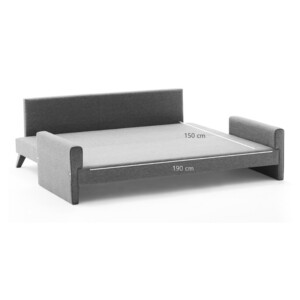 Καναπές - κρεβάτι Bella Megapap τριθέσιος υφασμάτινος χρώμα καφέ 208x81x85εκ. - Image 8