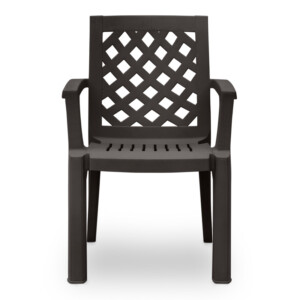 Σετ τραπεζαρία κήπου Callan Megapap 5τμχ πολυπροπυλενίου τραπέζι 120x70 - πολυθρόνα χρώμα καφέ S_GP046-0002,1+GP046-0004,3x4 - Image 5