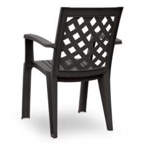 Σετ τραπεζαρία κήπου Callan Megapap 5τμχ πολυπροπυλενίου τραπέζι 140x80 - πολυθρόνα χρώμα καφέ S_GP046-0003,1+GP046-0004,3x4 - Image 4