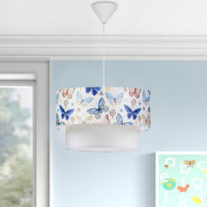 Φωτιστικό οροφής Goofy Megapap υφασμάτινο μονόφωτο με χαριτωμένες πεταλούδες 30x20x70εκ. - Image 2