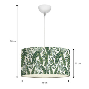 Φωτιστικό οροφής Alamea Megapap E27 υφασμάτινο μονόφωτο πολύχρωμο Φ38x70εκ. - Image 3