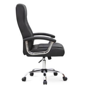 Καρέκλα γραφείου διευθυντική Vision Megapap από τεχνόδερμα χρώμα μαύρο 63x70x112/120εκ. - Image 5