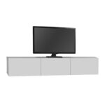 Έπιπλο τηλεόρασης επιτοίχιο Damla Megapap με LED χρώμα λευκό 180x29,5x29,5εκ. - Image 4