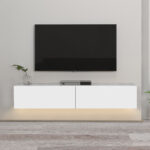 Έπιπλο τηλεόρασης επιτοίχιο Aristo Megapap με LED χρώμα λευκό 135x31,6x25εκ. - Image 3