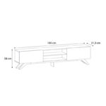 Έπιπλο τηλεόρασης Jarvis Megapap χρώμα λευκό 180x31,3x58εκ. - Image 5