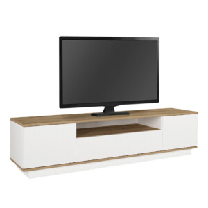 Έπιπλο τηλεόρασης Fedya Megapap χρώμα λευκό - sapphire oak 180x45x44,6εκ. - Image 4