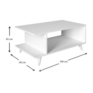 Τραπεζάκι σαλονιού Titus Megapap χρώμα λευκό 100x60x45εκ. - Image 4