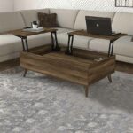 Τραπεζάκι σαλονιού Roy Megapap με σερβιτόρο χρώμα καρυδί 121x69x40εκ. - Image 3