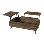 Τραπεζάκι σαλονιού Roy Megapap με σερβιτόρο χρώμα καρυδί 121x69x40εκ. - Image 7